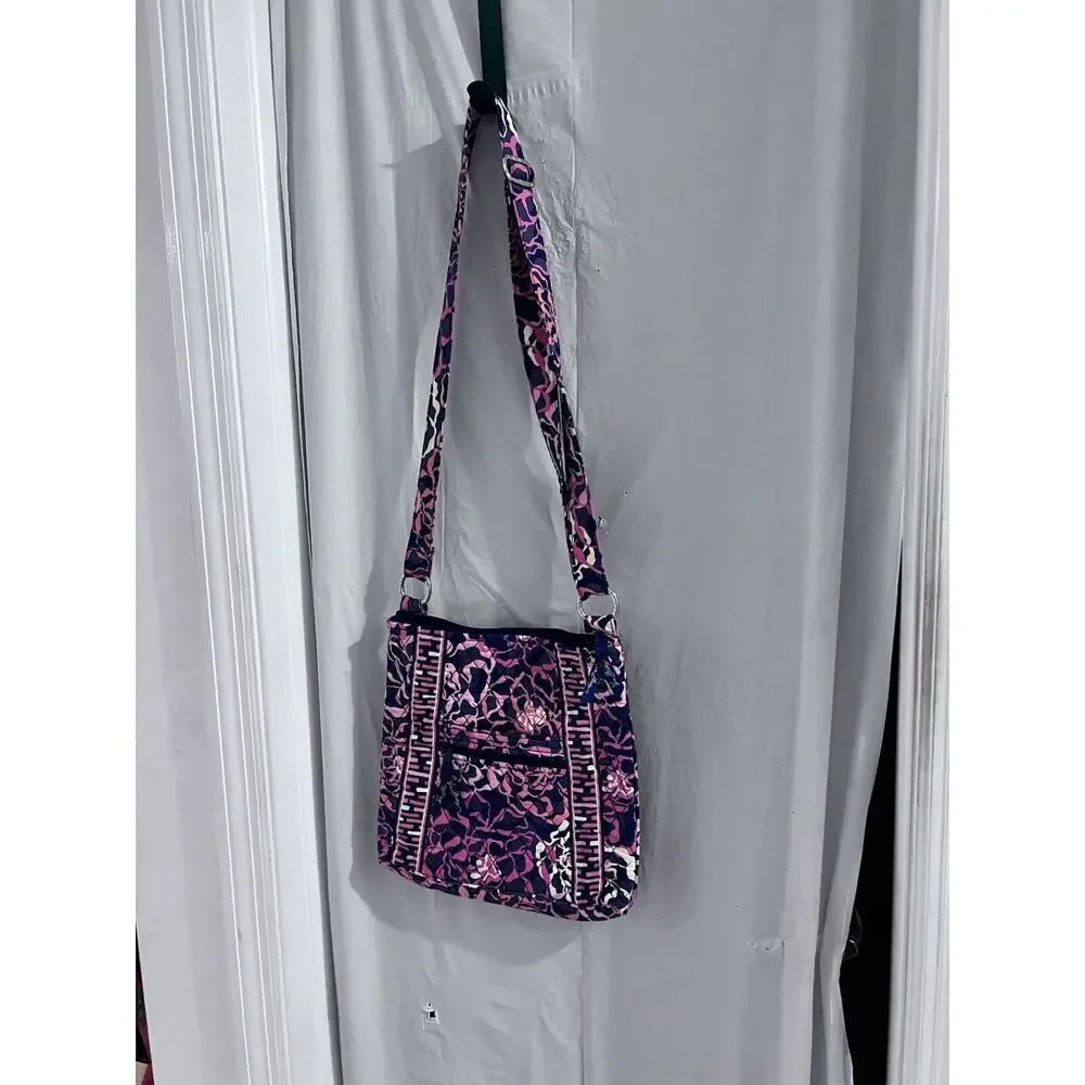 Vera Bradley Katalina Pink Retired Pattern Hipster Crossbody 11 X 11